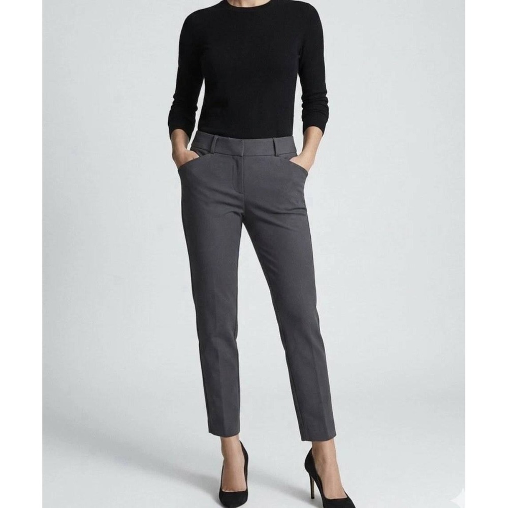 Loft Julie Trousers Womens 8 Gray Dress Pants Workwear Business Casual Career